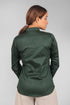 Veshbhoshaa Bluebird Women'S Dark Green Satin Shirt