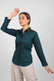 Veshbhoshaa Bluebird Women'S Dark Teal Satin Shirt