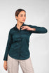 Veshbhoshaa Bluebird Women'S Dark Teal Satin Shirt