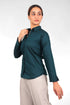 Veshbhoshaa Bluebird Women'S Dark Teal Satin Shirt