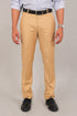 Veshbhoshaa Bluebird Men'S Beige Formal Trouser