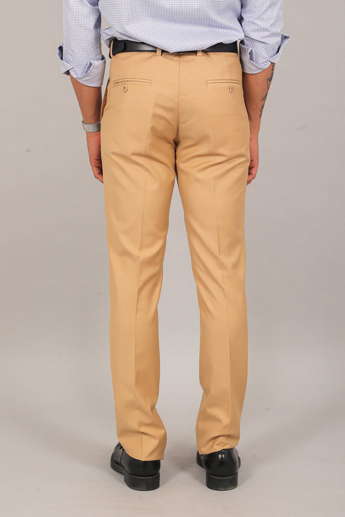 Veshbhoshaa Bluebird Men'S Beige Formal Trouser