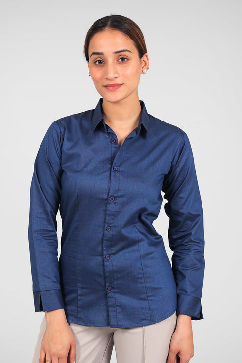 Veshbhoshaa Bluebird Women'S Blue Shirt