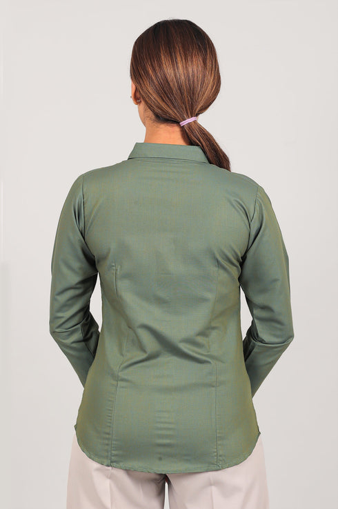 Veshbhoshaa Bluebird Women'S Mehandi Shirt