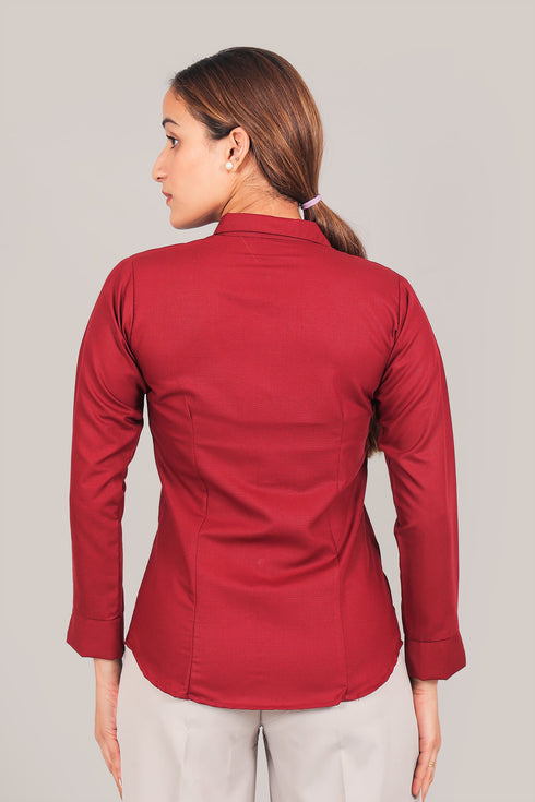 Veshbhoshaa Bluebird Women'S Red Shirt