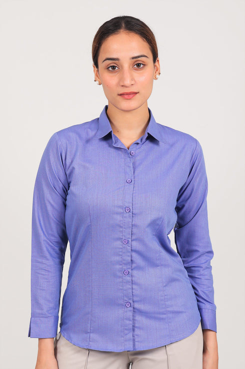 Veshbhoshaa Bluebird Women'S Purple Shirt