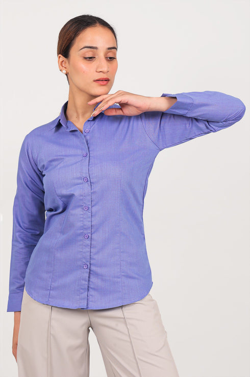 Veshbhoshaa Bluebird Women'S Purple Shirt