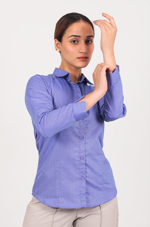 Veshbhoshaa Bluebird Women'S Purple Shirt