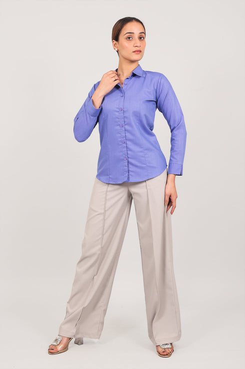 Veshbhoshaa Bluebird Women'S Purple Shirt