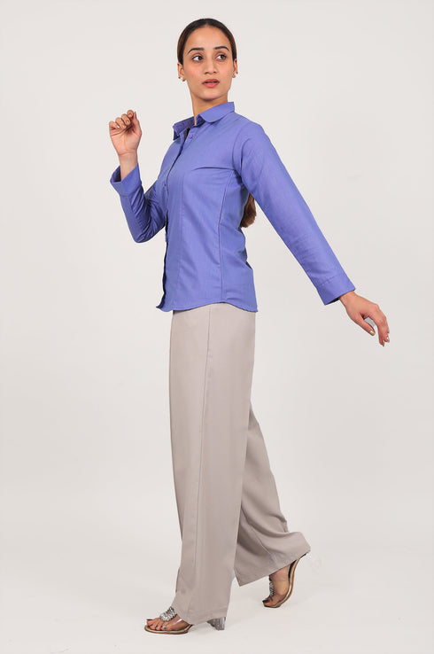 Veshbhoshaa Bluebird Women'S Purple Shirt