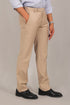 Veshbhoshaa Bluebird Men'S Khaki Color Texture Formal Trouser