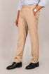 Veshbhoshaa Bluebird Men'S Khaki Color Texture Formal Trouser