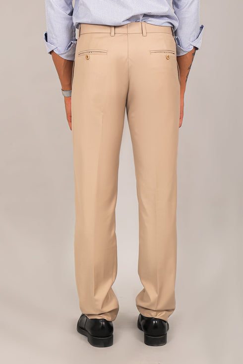 Veshbhoshaa Bluebird Men'S Khaki Color Texture Formal Trouser
