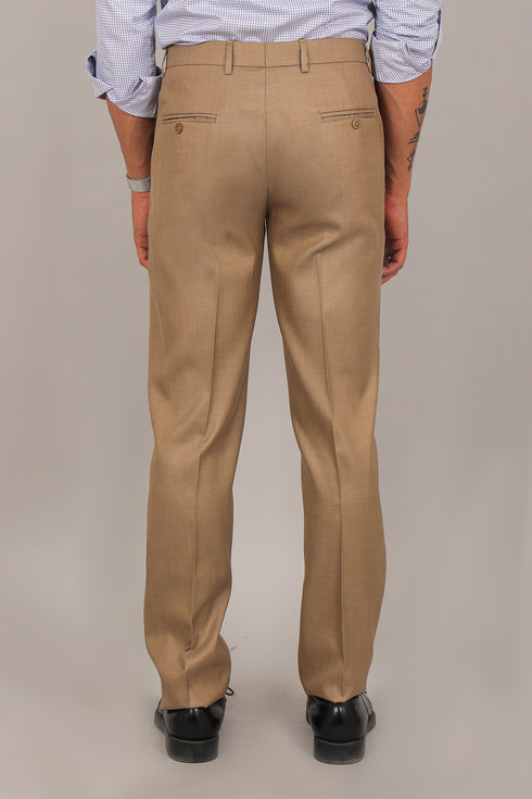 Veshbhoshaa Bluebird Men'S Tan Formal Trouser