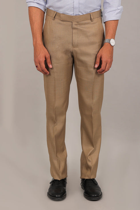 Veshbhoshaa Bluebird Men'S Tan Formal Trouser