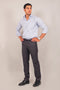 Veshbhoshaa Bluebird Men'S Ash Black Formal Trouser