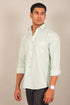 Veshbhoshaa Bluebird Men'S Light Green Check Shirt
