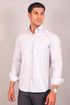 Veshbhoshaa Bluebird Men'S Light Slate Grey Check Shirt