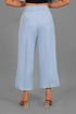 Veshbhoshaa Bluebird Women'S Sky Blue Short Bell Bottom Trouser