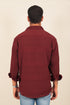Veshbhoshaa Bluebird Men'S Maroon Knitted Jacquard Shirt