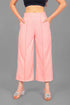 Veshbhoshaa Bluebird Women'S Baby Pink Short Bell Bottom Trouser