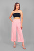 Veshbhoshaa Bluebird Women'S Baby Pink Short Bell Bottom Trouser