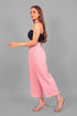 Veshbhoshaa Bluebird Women'S Baby Pink Short Bell Bottom Trouser