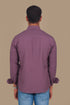 Veshbhoshaa Bluebird Men'S Mauve Knitted Plain Shirt