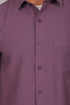 Veshbhoshaa Bluebird Men'S Mauve Knitted Plain Shirt