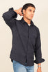 Veshbhoshaa Bluebird Men'S Navy Blue Knitted Jacquard Shirt