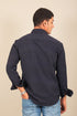 Veshbhoshaa Bluebird Men'S Navy Blue Knitted Jacquard Shirt
