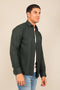 Veshbhoshaa Bluebird Men'S Dark Green Knitted Plain Shirt