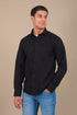 Veshbhoshaa Bluebird Men'S Black Knitted Plain Shirt