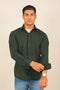 Veshbhoshaa Bluebird Men'S Dark Green Knitted Jacquard Shirt
