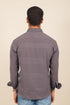 Veshbhoshaa Bluebird Men'S Grey Knitted Jacquard Shirt