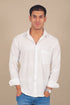 Veshbhoshaa Bluebird Men'S White Knitted Jacquard Shirt