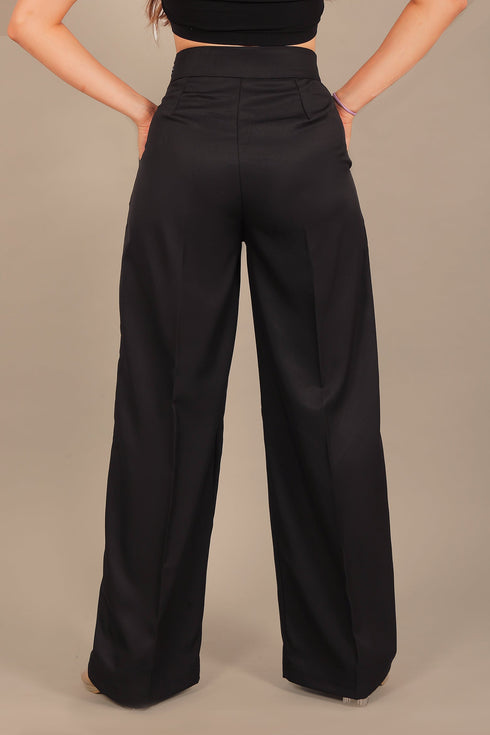 Veshbhoshaa Bluebird Women'S Navy Blue Bell Bottom Trouser