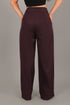 Veshbhoshaa Bluebird Women'S Wine Bell Bottom Trouser