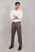 Veshbhoshaa Bluebird Men'S Brown Formal Trouser