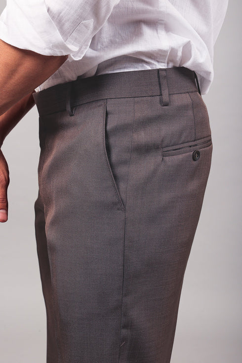 Veshbhoshaa Bluebird Men'S Brown Formal Trouser