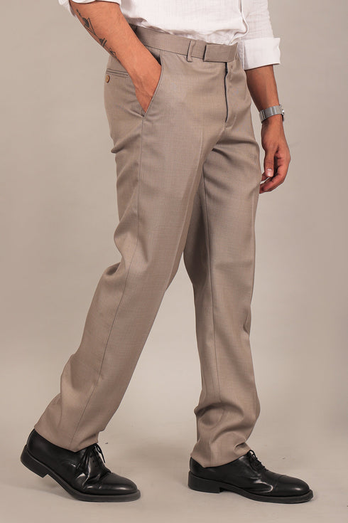 Veshbhoshaa Bluebird Men'S Grey Formal Trouser