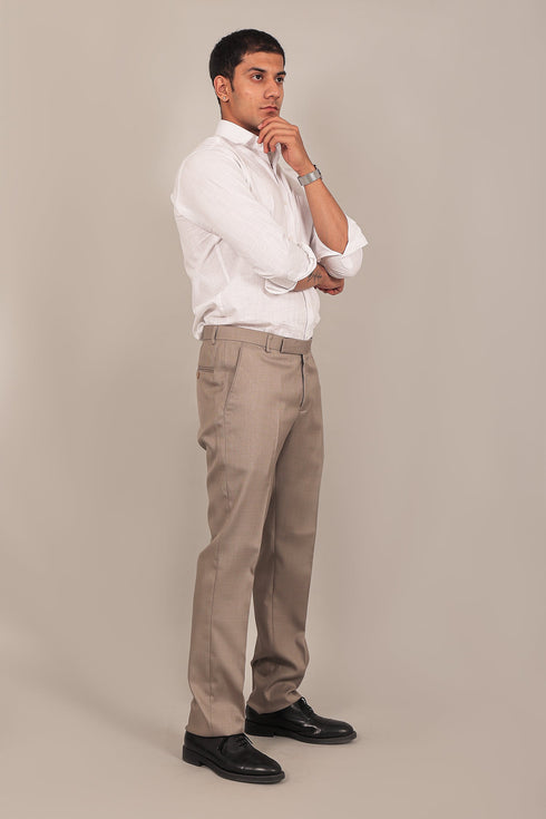 Veshbhoshaa Bluebird Men'S Grey Formal Trouser