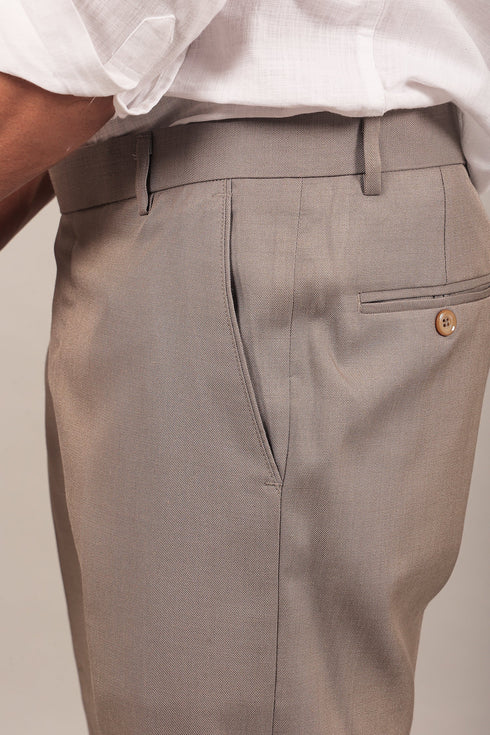 Veshbhoshaa Bluebird Men'S Grey Formal Trouser