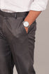 Veshbhoshaa Bluebird Men'S Dark Grey Formal Trouser