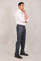Veshbhoshaa Bluebird Men'S Dark Blue Grey Formal Trouser