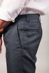 Veshbhoshaa Bluebird Men'S Dark Blue Grey Formal Trouser