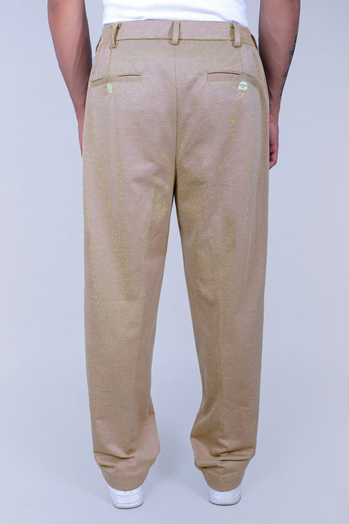 Veshbhoshaa Bluebird Korean Pleated Pant Beige Color