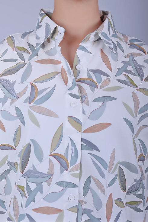 Veshbhoshaa Bluebird Women'S Printed Co-Ord Set Gentle Leaf
