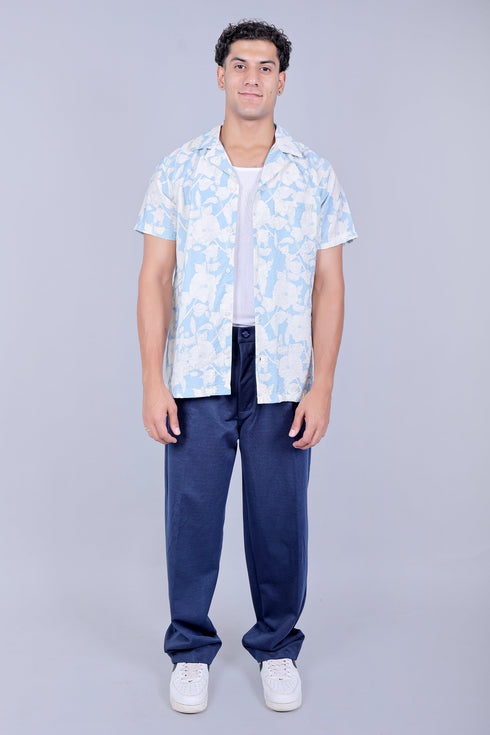 Veshbhoshaa Bluebird Korean Pleated Pant Blue Color