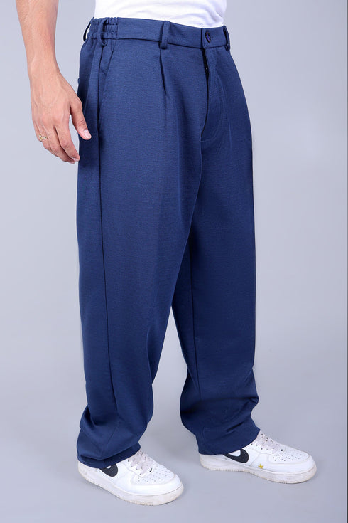 Veshbhoshaa Bluebird Korean Pleated Pant Blue Color